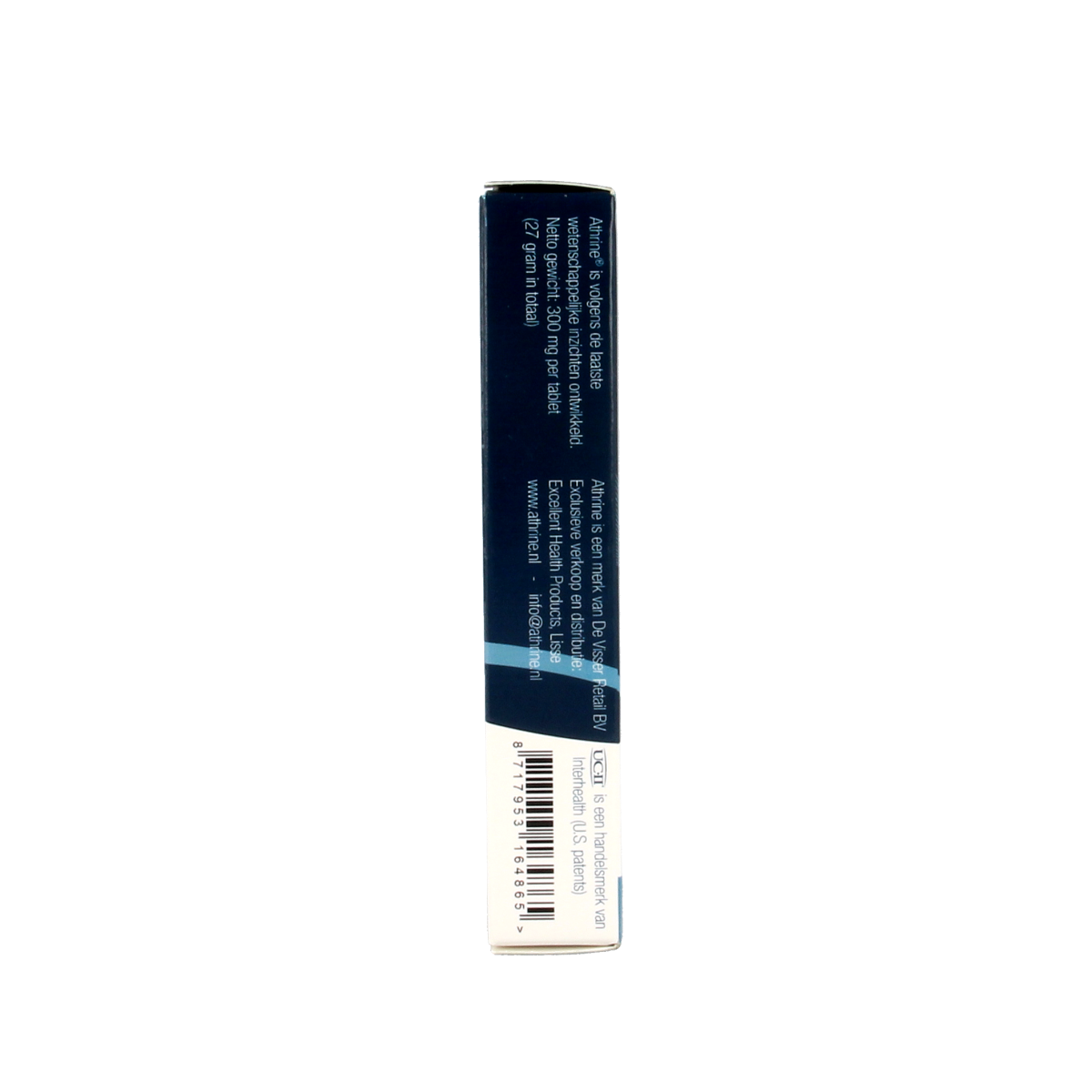 Athrine UC-II and Vitamin D3 multivitamin tablets, 90-count bottle, showing the supplement tablets and packaging.