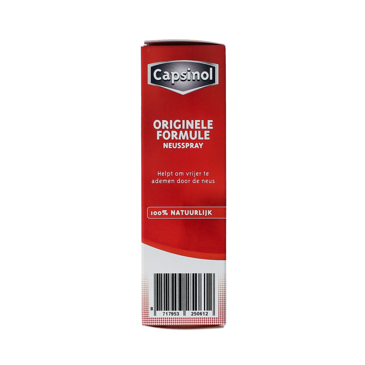 Capsinol originele neusspray bottle with spray nozzle, 20ml, for nasal care and inhalation therapy.