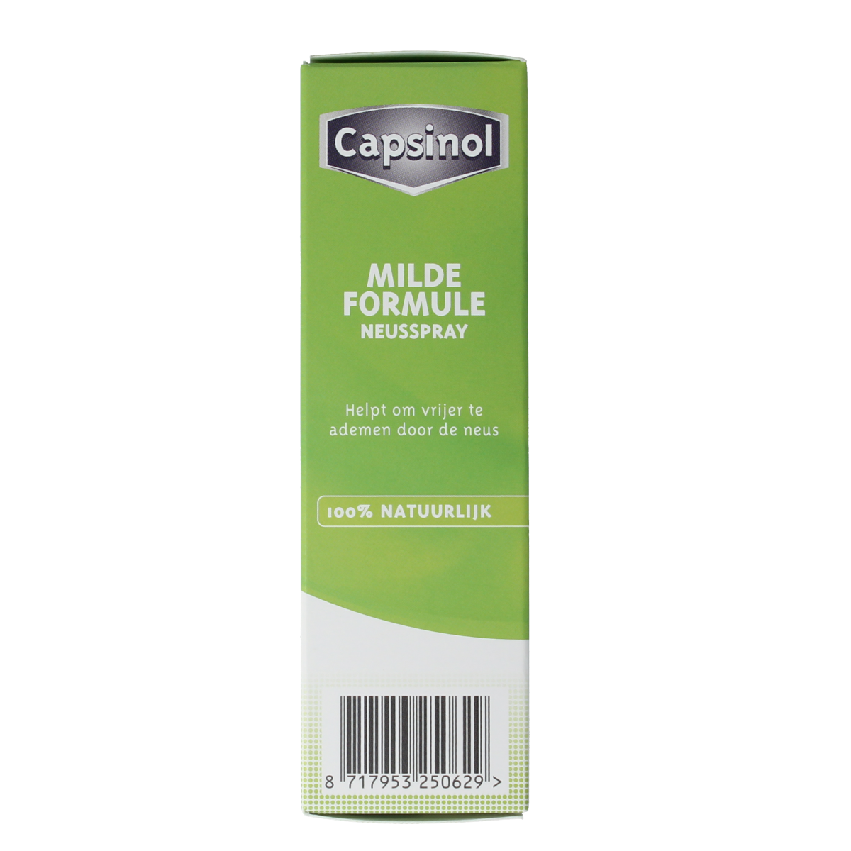Capsinol Milde neusverzorging en inhalatie spray in 20ml bottle, nasal care product for soothing nasal passages.
