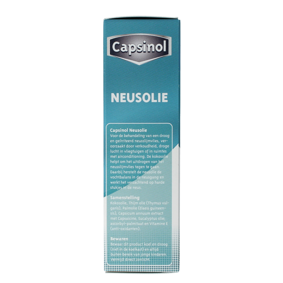 Capsinol Neusolie 20ml bottle for nasal care and inhalation, natural herbal remedy for congestion relief.