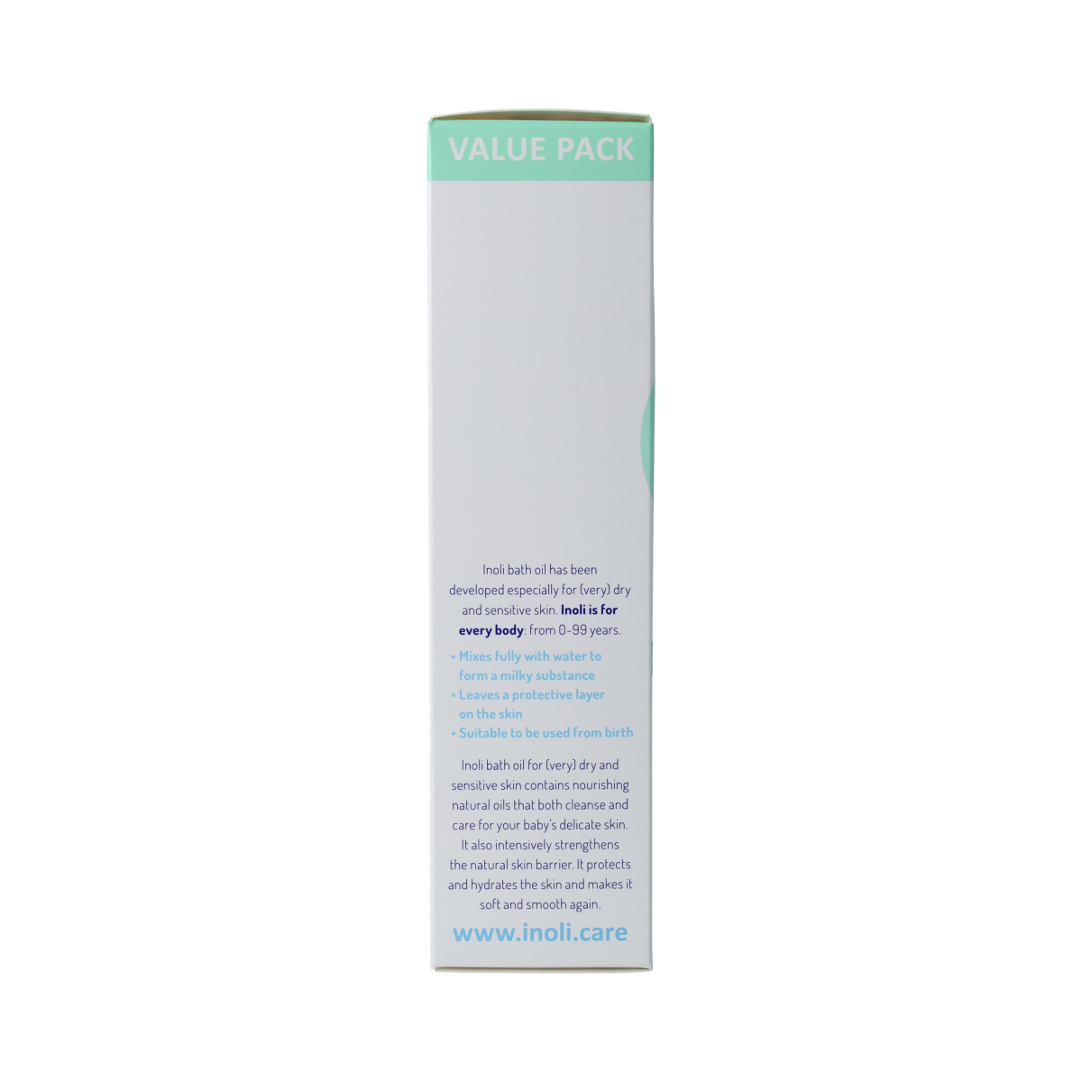 Inoli Badolie intensief vettend 200ml bottle, moisturizing treatment for skin, with a white cap and label.