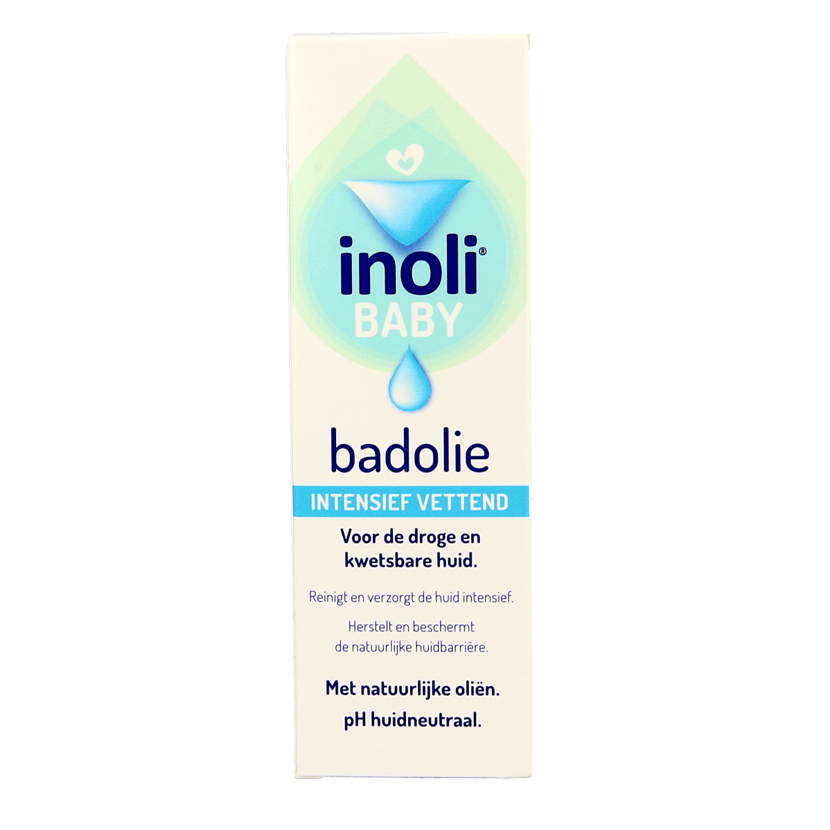 Inoli Badolie Intensief vettend 100ml bottle, used for enriching bath and shower experiences with nourishing oils