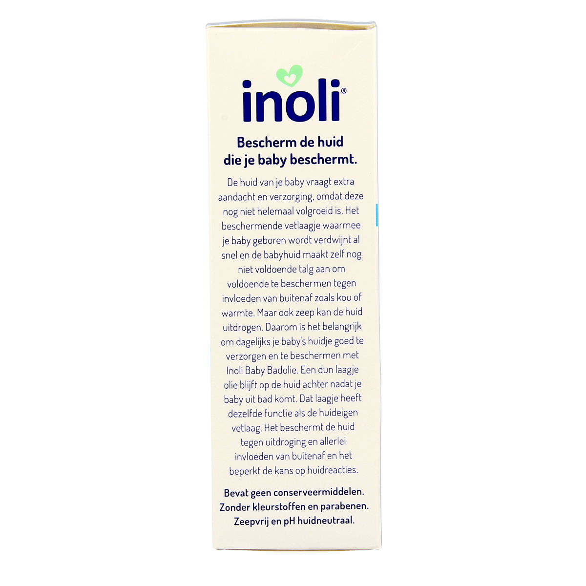 Inoli Badolie Intensief vettend bad en douche product in 100ml bottle, designed for nourishing and moisturizing skin during bath or shower.