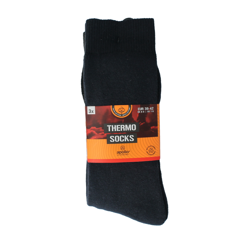 Apollo Thermosok 39-42 dark-colored sock pair, casual and comfortable socks from Apollo in a 3-pack.