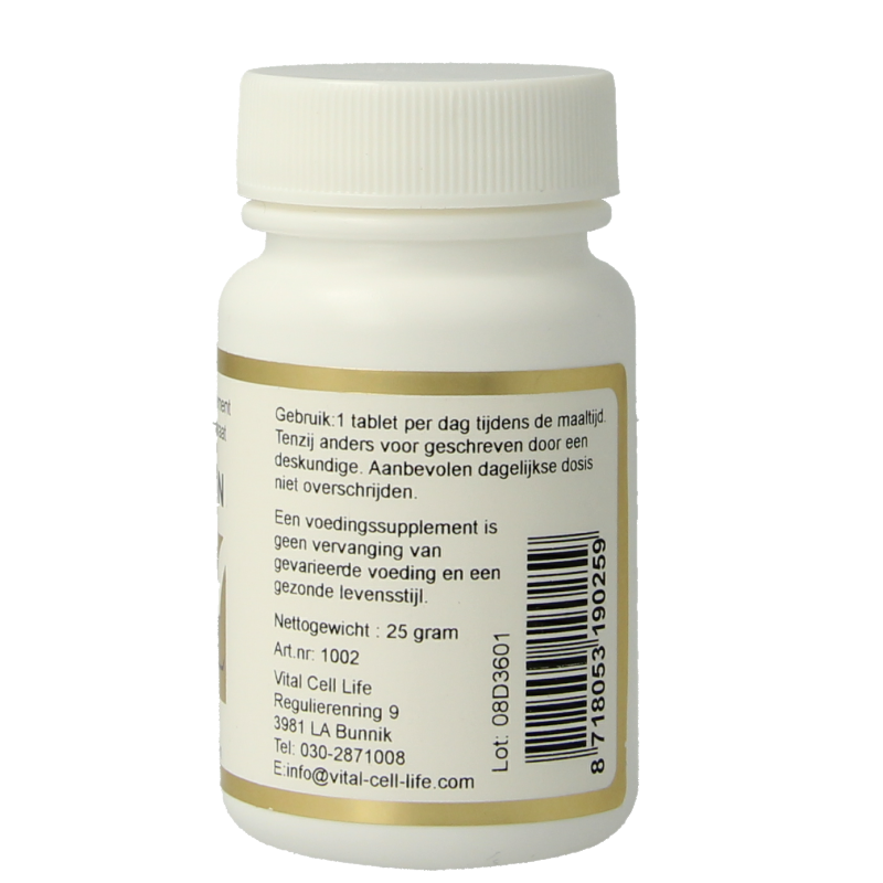 Vital Cell Life Boron 4mg mineral supplement in 100 tablets, showing the bottle and label with supplement details.