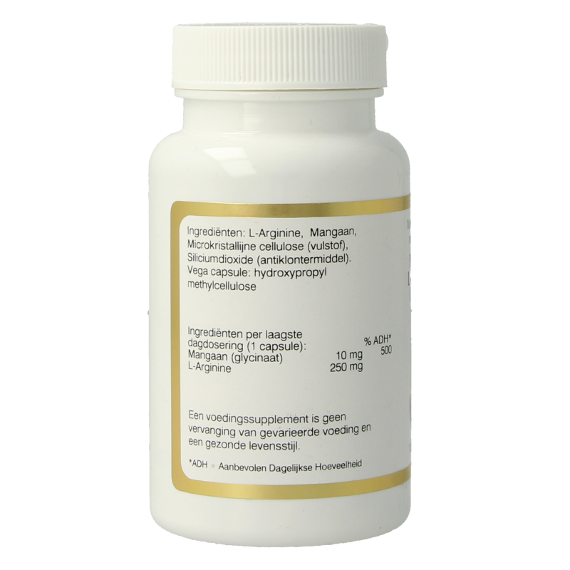 Vital Cell Life Mangaan and L-Arginine complex vegetarian capsules, dietary mineral supplement in a bottle