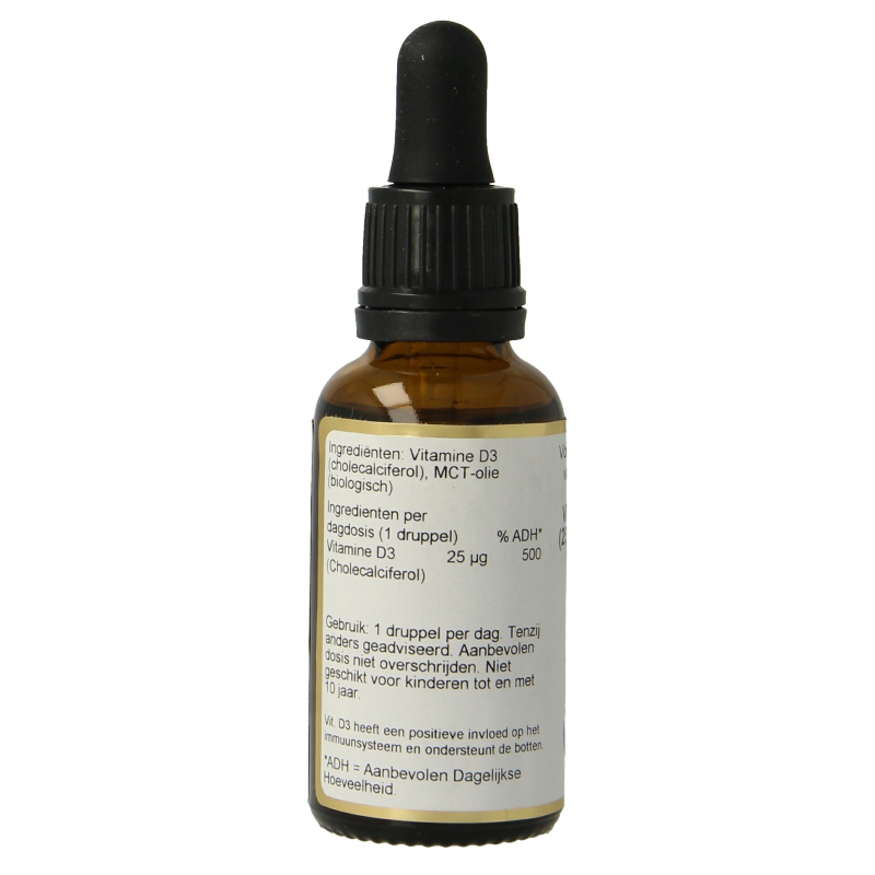 Vital Cell Life Vitamin D3 drops in 30ml bottle, 25mcg dosage, natural supplement for immune support and bone health.