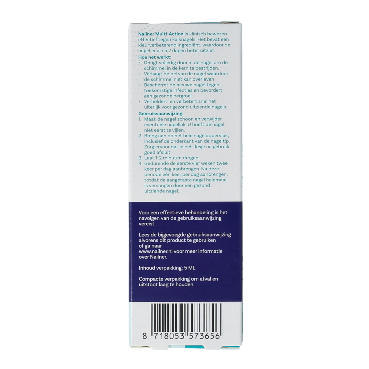 Nailner 2-in-1 hand care brush with 5ml nail treatment for healthy nails and cuticle care.