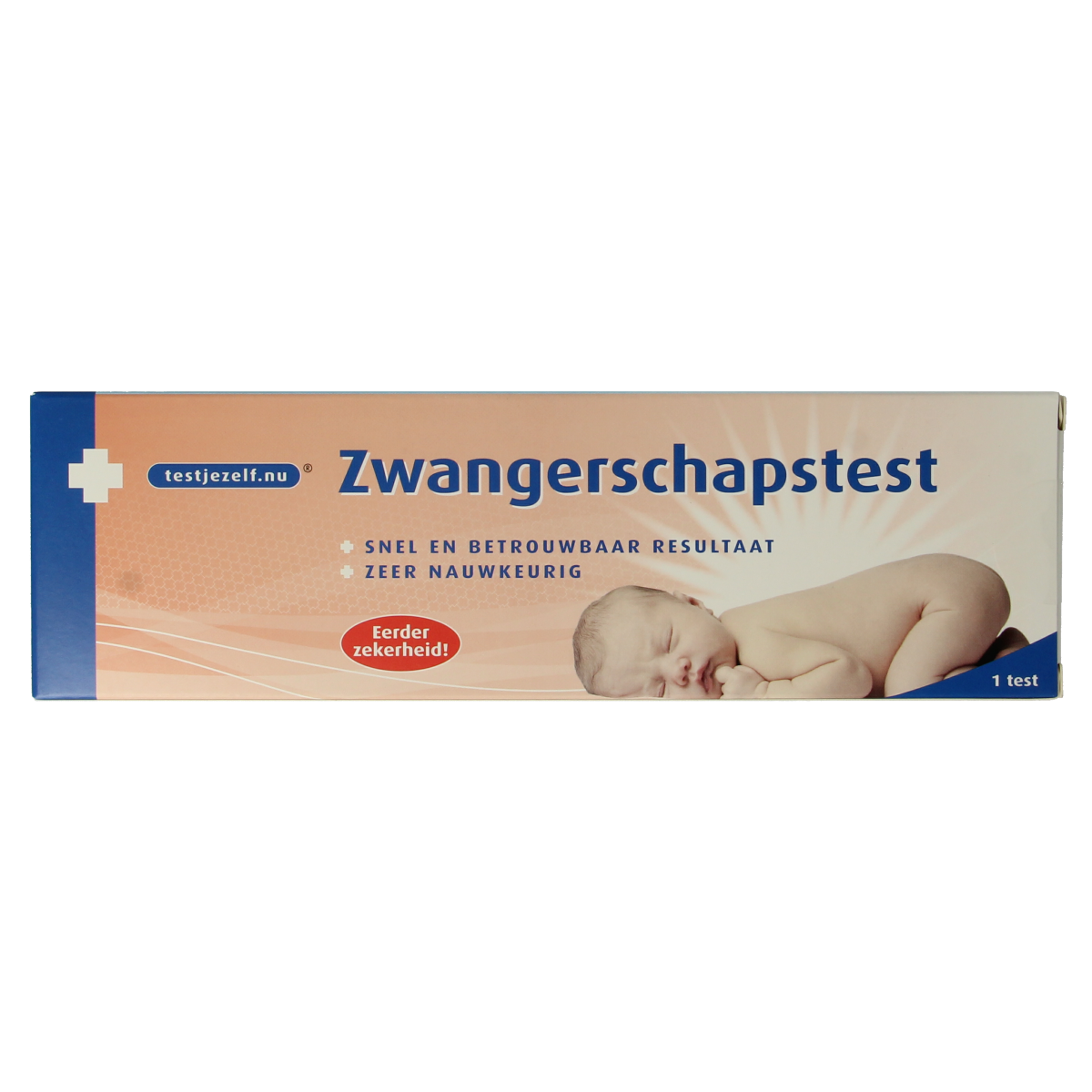 Testjezelf.nu zwangerschapstest midstream, one-piece pregnancy self-test kit with digital result display