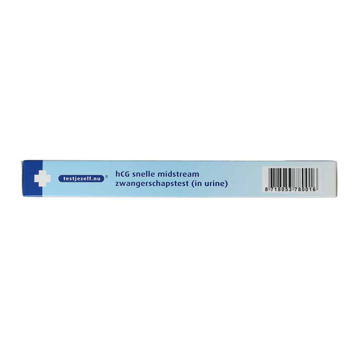 Testjezelf.nu zwangerschapstest midstream pack of 2, self-test kits for early pregnancy detection, white and blue packaging.