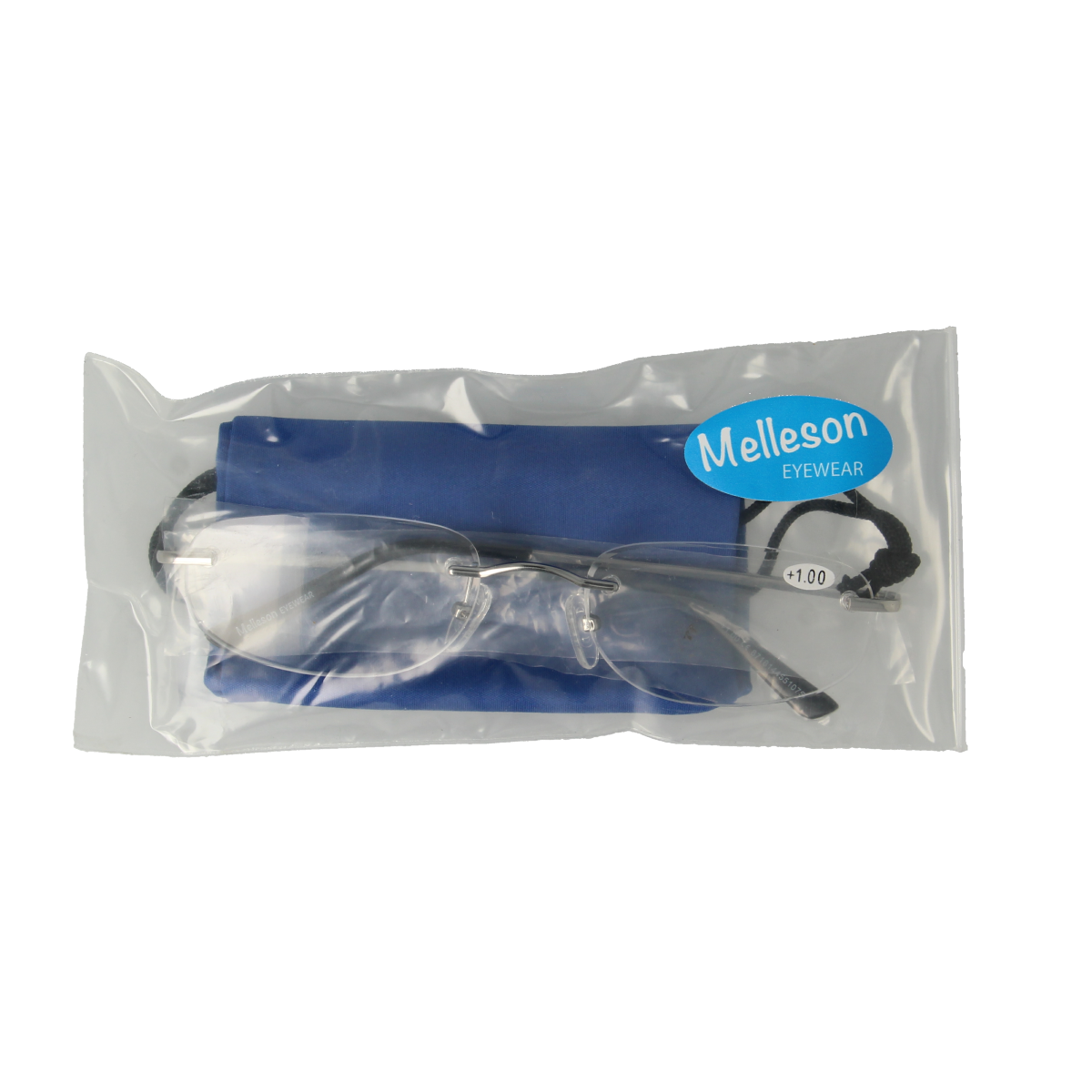 IBD Leesbril universeel randloos +1.00 dioptrieën, optiek, single pair, clear lightweight reading glasses.