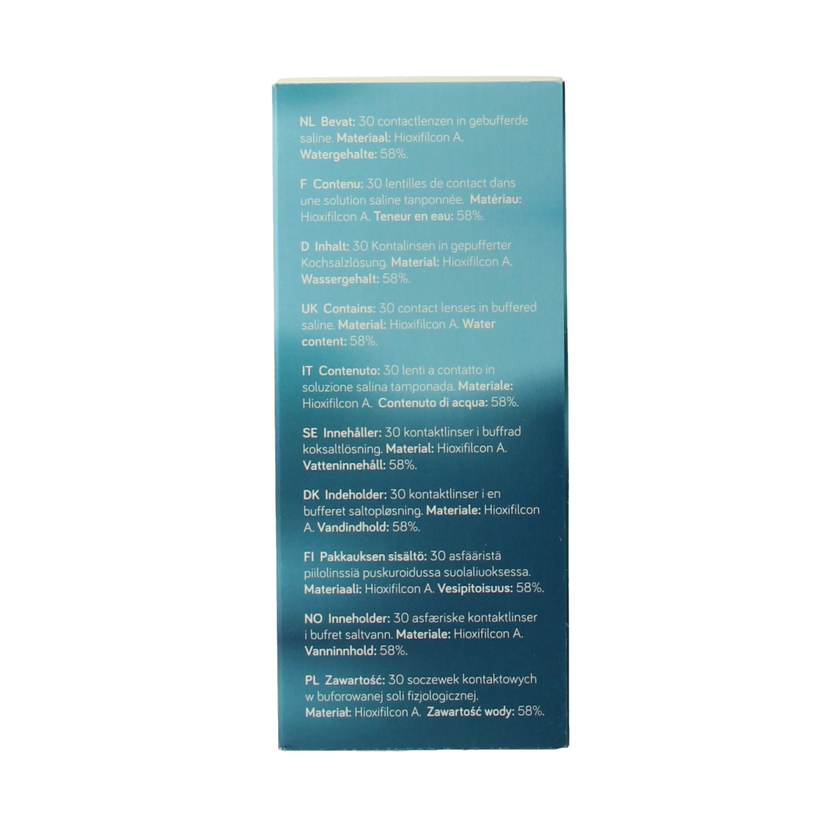 Unicare daily contact lenses -8.00 diopters, pack of 30, optiek brand, clear lenses for vision correction