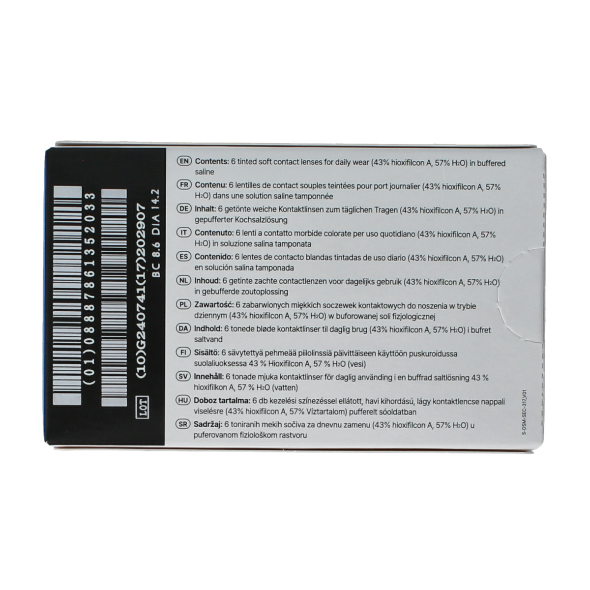 Unicare contact lenses -2.75 diopters, 6-pack, optical lenses for vision correction, shown in the image.