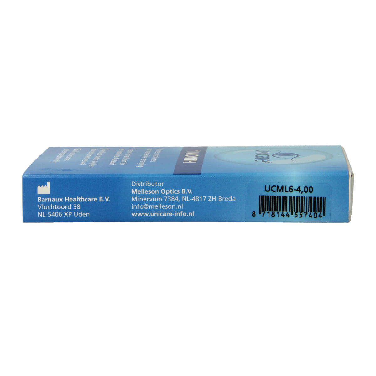 Unicare Maandlenzen -4.00 diopters, set of 6, optiek contact lenses, clear and comfortable for daily wear