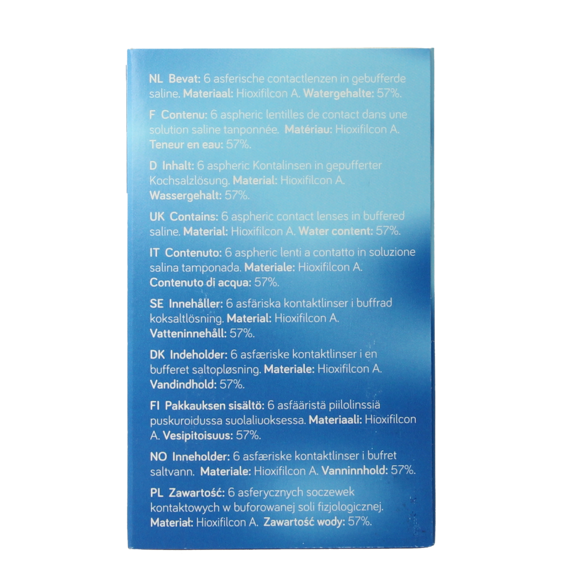 Unicare contact lenses -5.25 diopters, pack of 6, optical product with visible lenses in a clear case