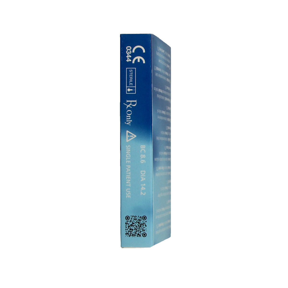 Unicare contact lenses -7.50 prescription, pack of 6, shown in a clear container with lens details.