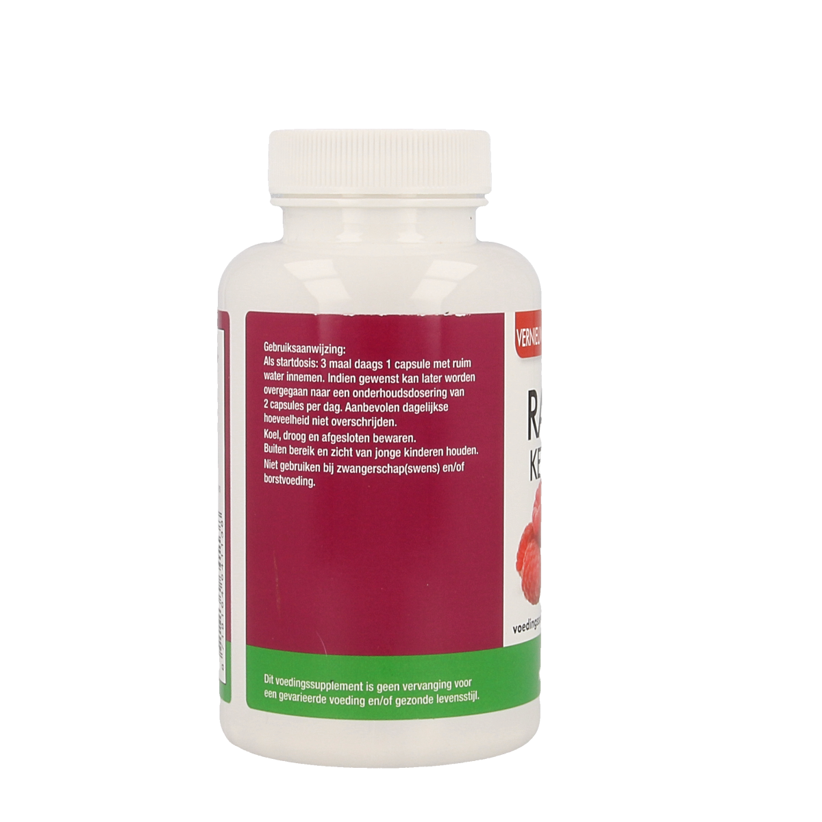 Natusor Raspberry Ketone Burner capsules in a bottle, herbal supplement for weight management, 60 capsules.