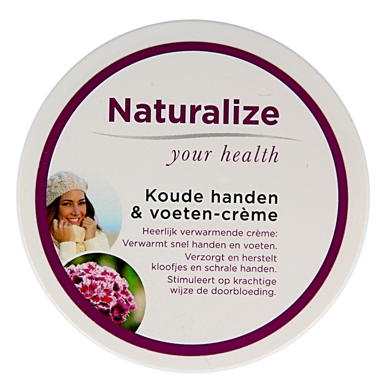 Naturalize koude handen en voeten crème in 250ml tube, lichaamsverzorging for warming and soothing cold extremities.