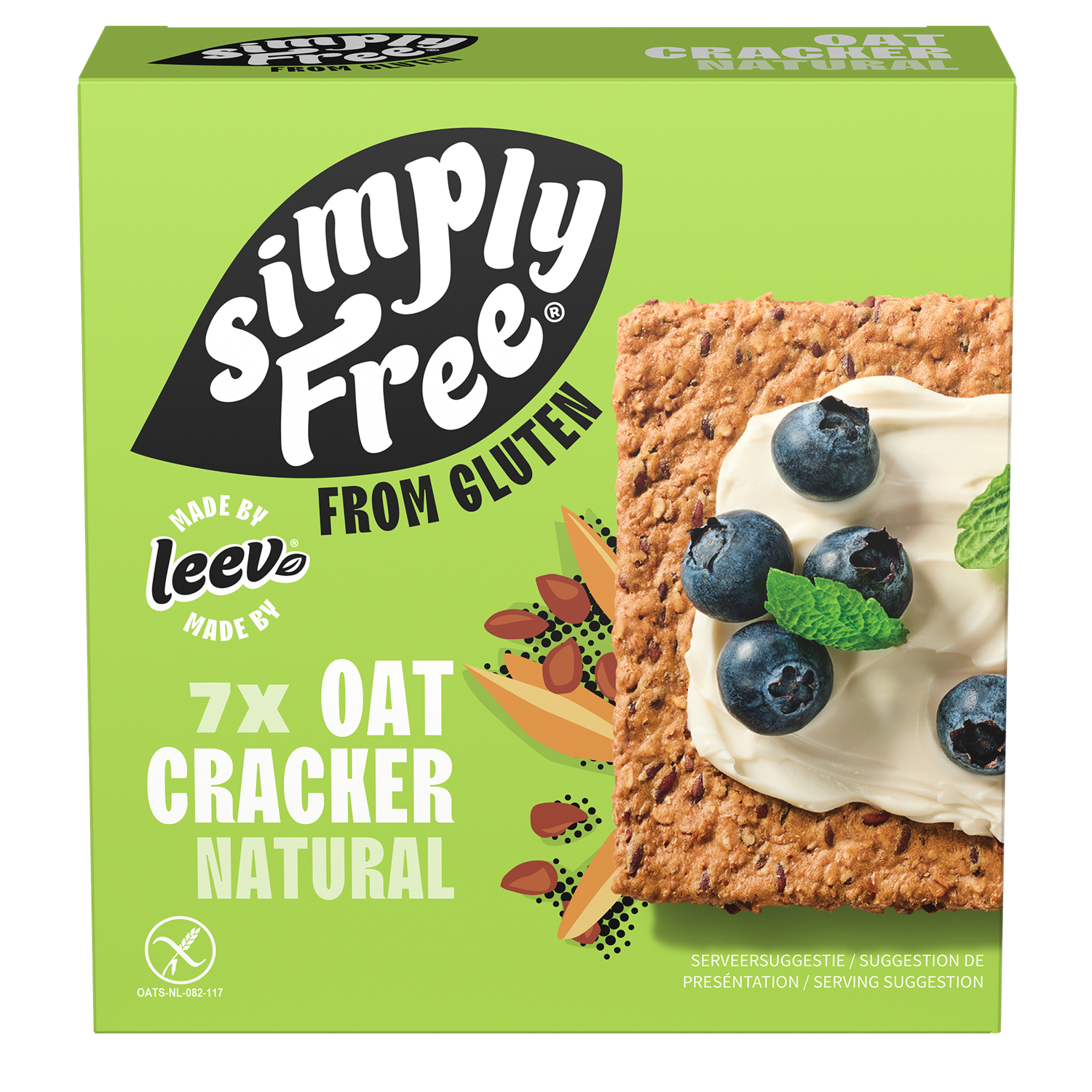 Leev gluten-free organic havercar cracker in 100g package, natural, crispy bread and crackers from Leev brand.