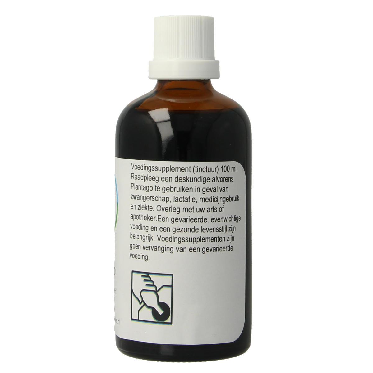Therapeutenwinkel Plantago lanceolata herbal preparation in 100ml bottle, natural herbal remedy for respiratory support.