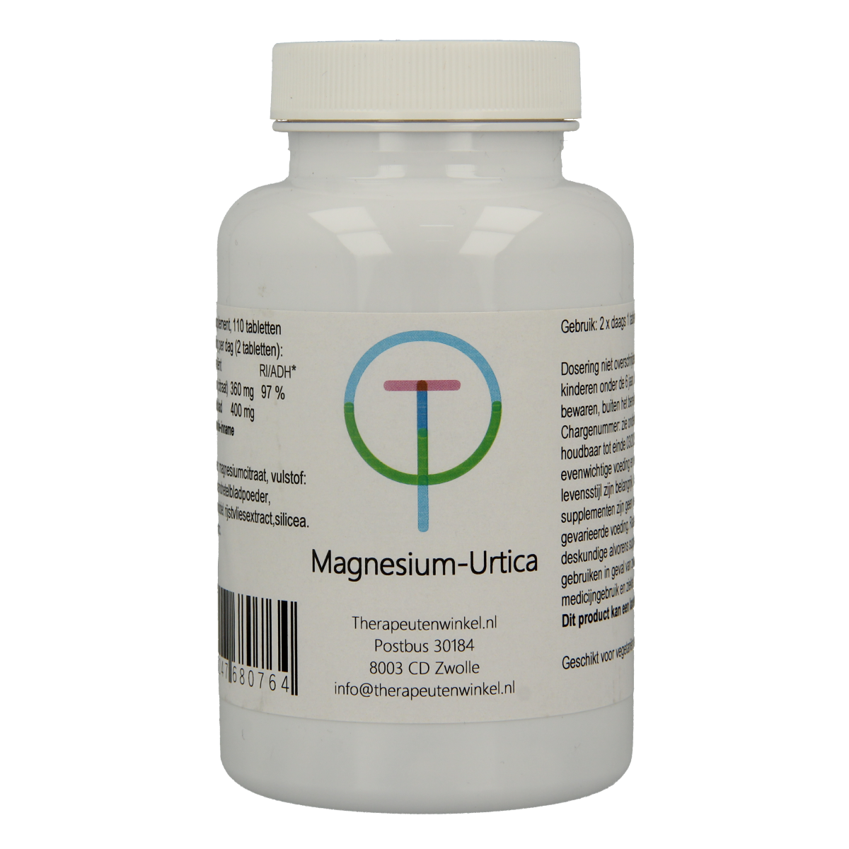 Therapeutenwinkel Magnesium Urtica mineral tablets in a bottle, dietary supplement for magnesium intake
