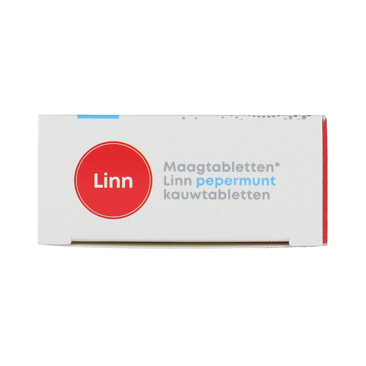 Linn Pepermunt Maagtabletten and Darmen kauwtabletten, 48 pieces, in a plastic blister pack, designed for digestive relief.