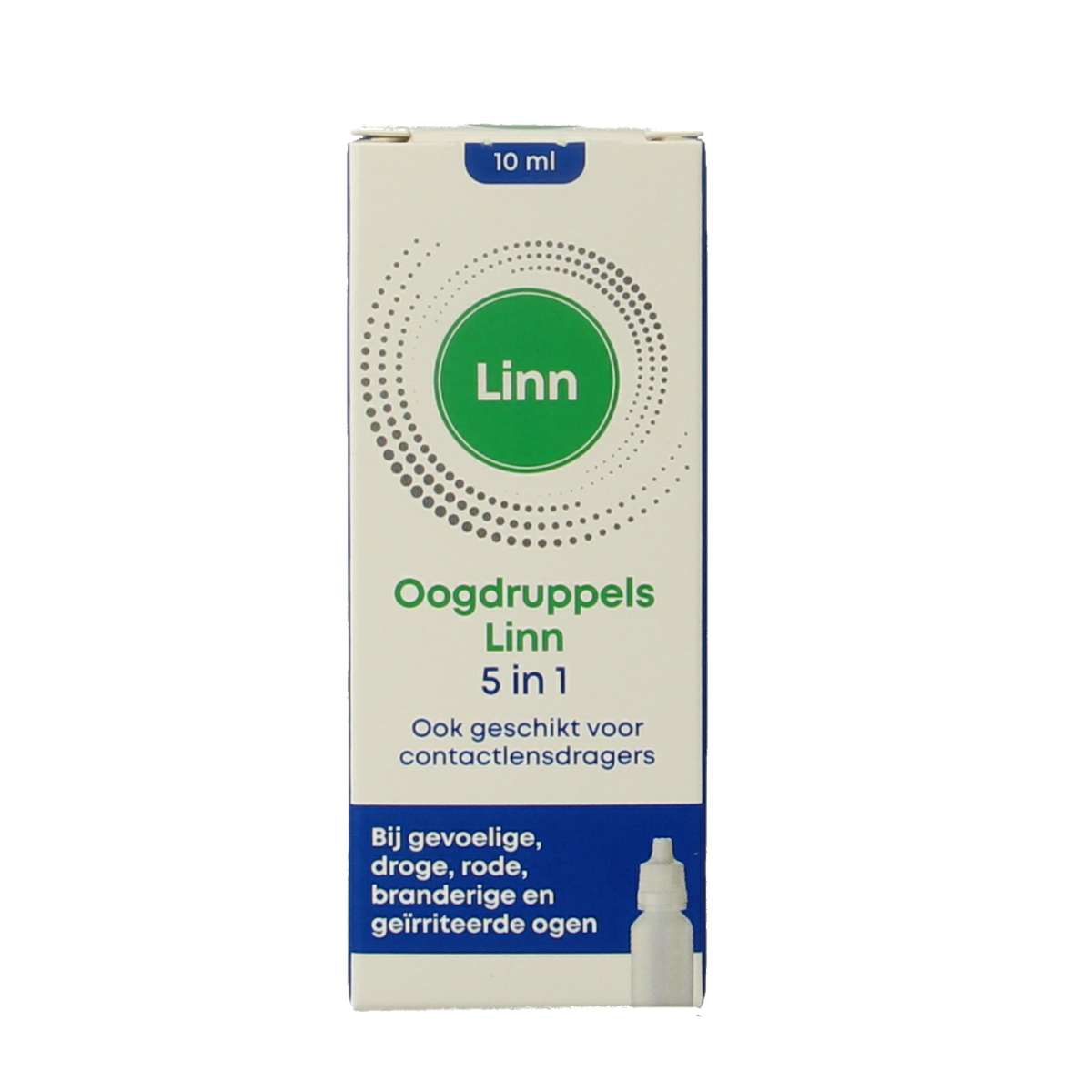 Linn Oogdruppels 5-1 Euphrasia eye drops in a 10ml bottle, designed for eye care and soothing eye discomfort.