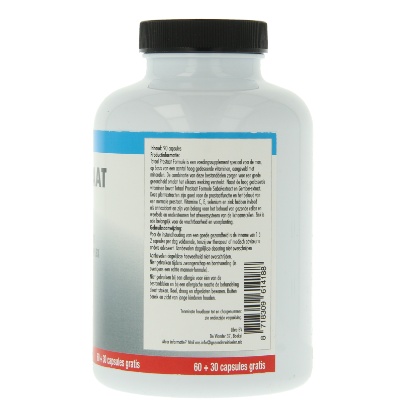Libra Totaal prostaat kruidenpreparaten capsules, 90-count, featuring herbal supplement for prostate health.