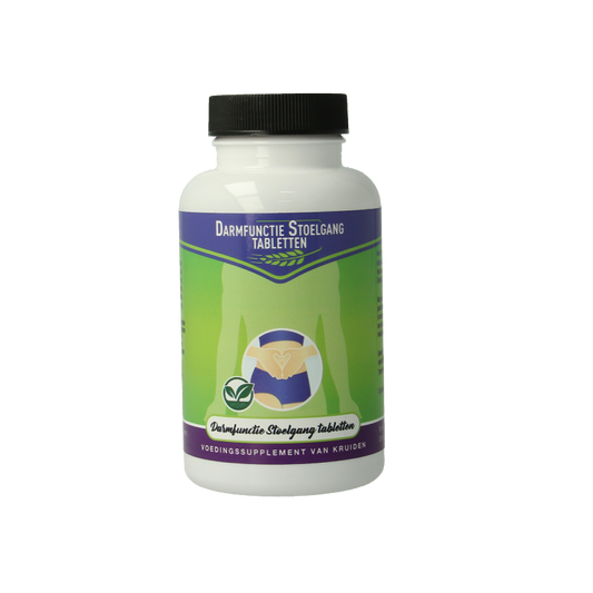 Libra Darmfunctie kruidensupplement with 100 tablets, natural herbal remedy for digestion and bowel health.