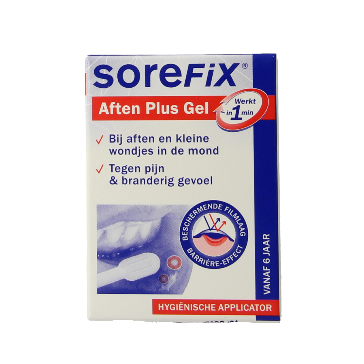 SoreFix Aften plus gel in 7ml tube, soothing mouth sore treatment from SoreFix, for oral discomfort relief.