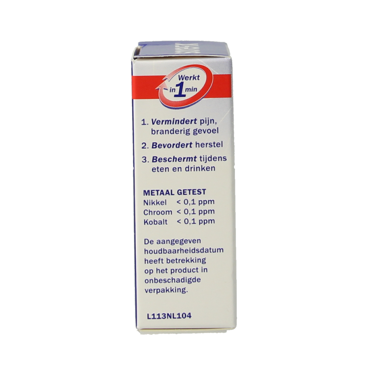 SoreFix Aften Plus gel in 7ml tube, oral sore treatment for mouth ulcers, with soothing Mondverzorging brand packaging.