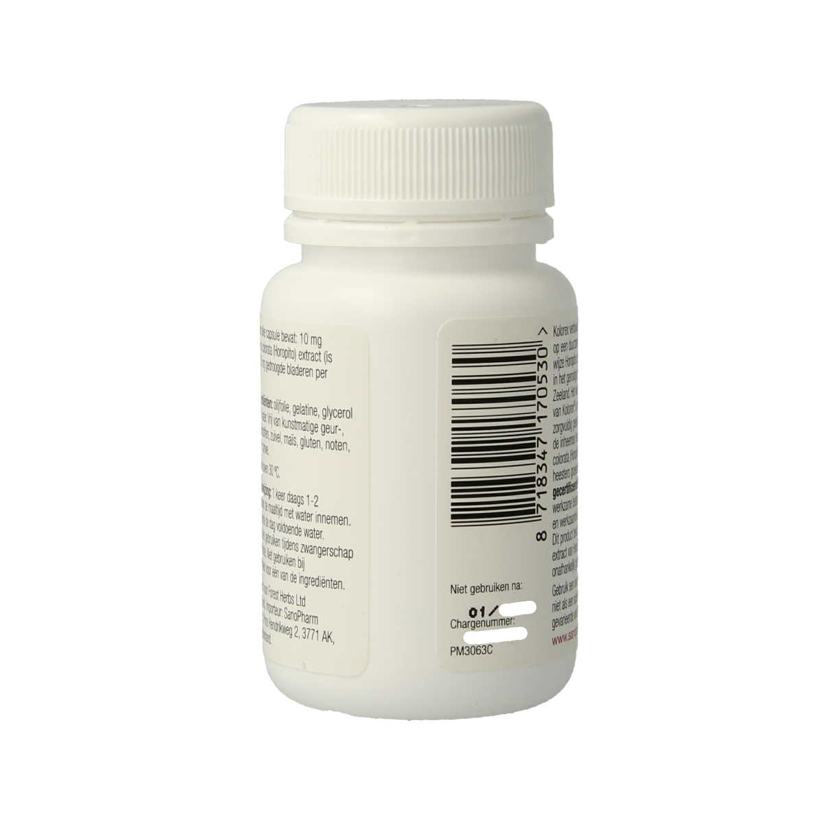Kolorex Candia Balance herbal capsules in a blister pack, natural supplement for digestive health and yeast balance.
