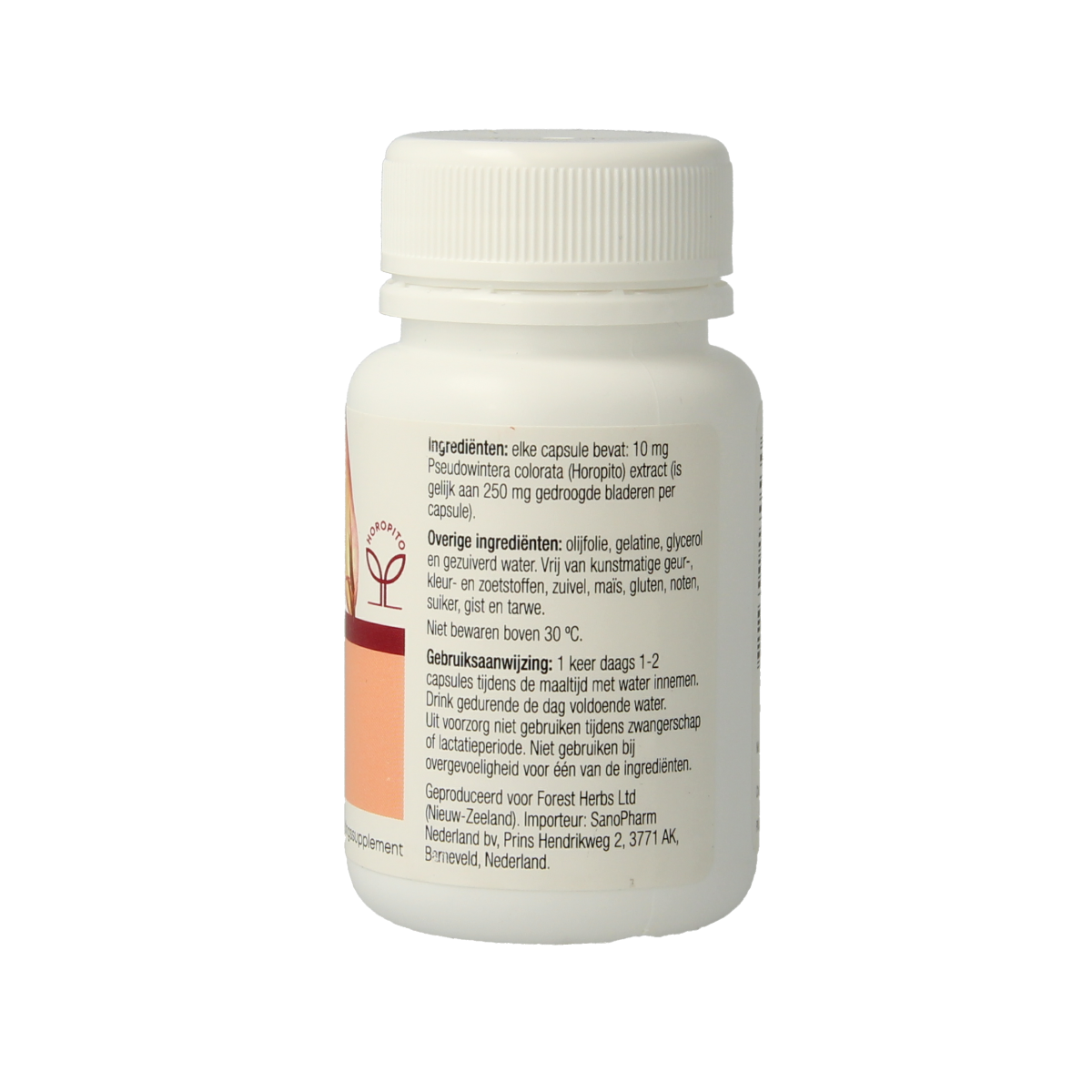 Kolorex Candia Balance capsules, herbal supplement for supporting vaginal health, in a bottle of 30 capsules.