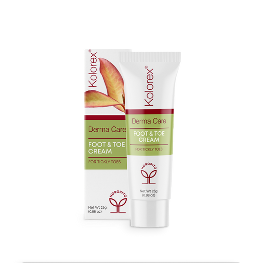 Kolorex Foot & Toe Cream, 25g, foot care product with natural ingredients for healthy skin and moisture.