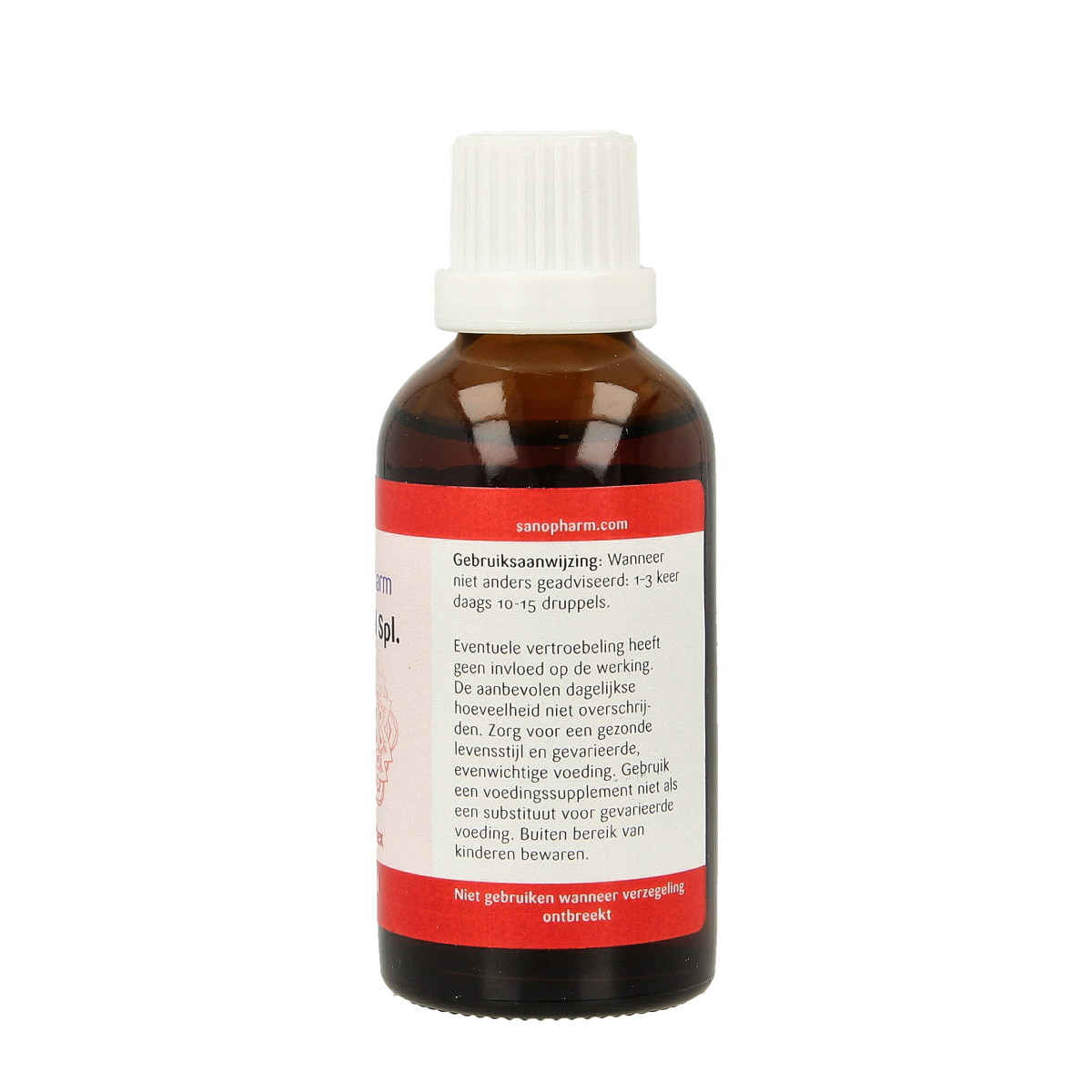 SanoPharm Sanonal Sanoplex 50ml herbal supplement bottle with label showing product details and branding.