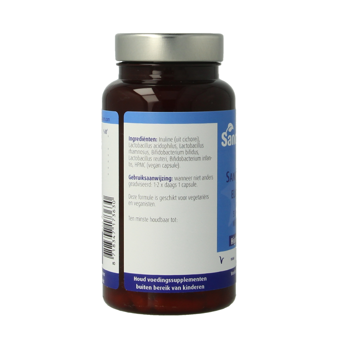 SanoPharm Sanobiotica Elke Dag probiotic capsules containing micro-organisms, 30 capsules in a blister pack