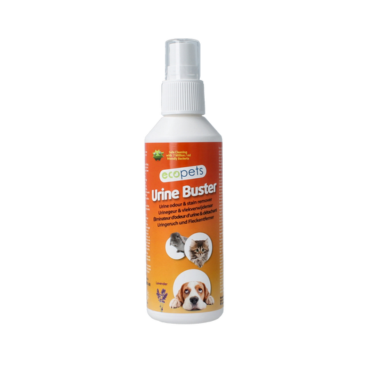 Ecopets Urinebuster lavendel cleaning spray bottle, 150 ml, natural odor remover for pet urine stains and odors
