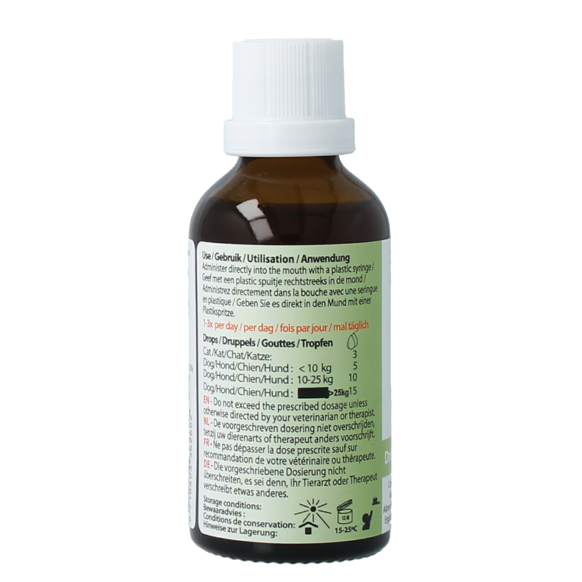PhytoTreat Detox comfort supplement for dogs and cats, 50ml bottle, herbal pet health support with natural ingredients.