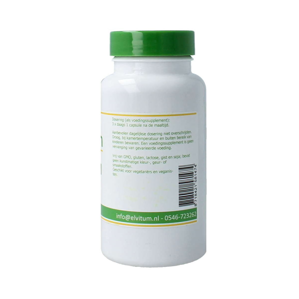 Elvitum Wild Yam capsules with 100mg and 20% diosgenin, vegetarian herbal supplement in a blister pack.