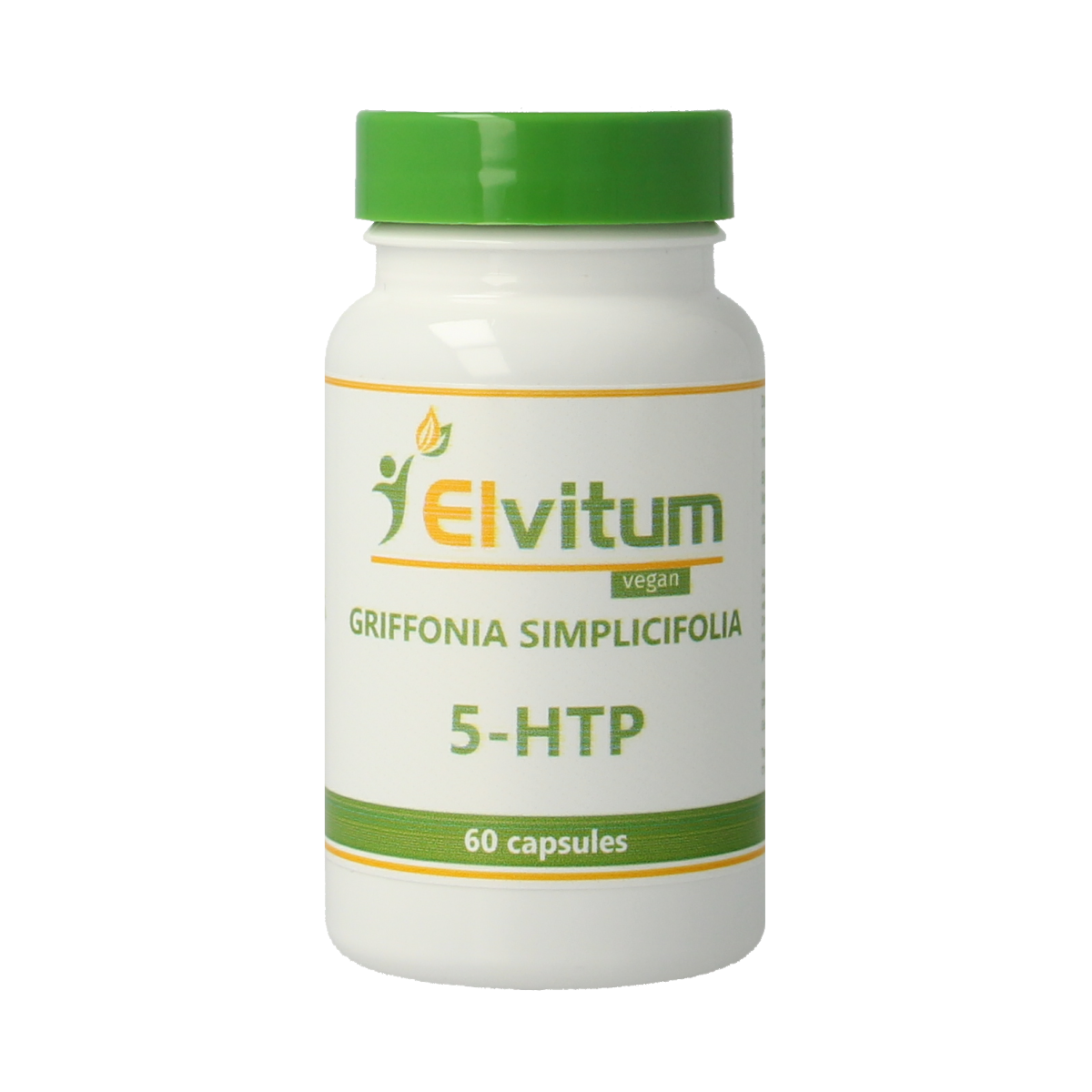 Elvitum Griffonia simplicifolia 5-HTP vegetarian capsules in a bottle, herbal supplement for mood and sleep support