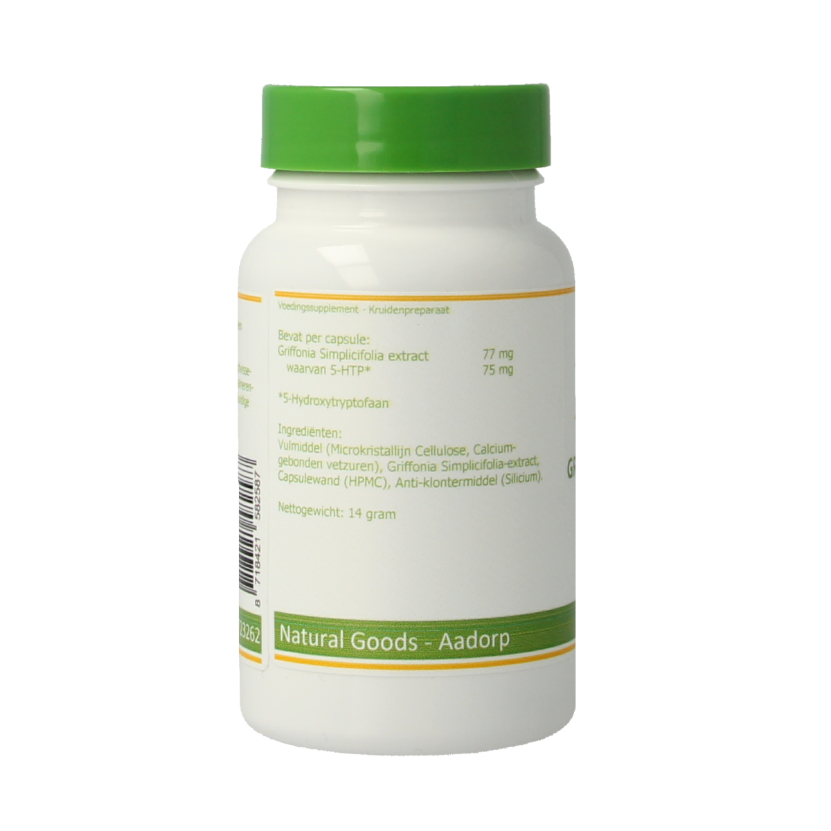 Elvitum Griffonia simplicifolia 5-HTP vegetarische capsules in a bottle, herbal supplement for mood and sleep support
