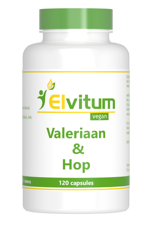 Elvitum  Valeriaan en hop extract 120.00 Capsules