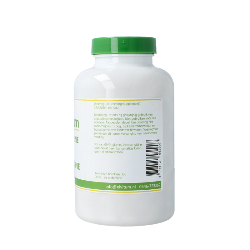 Elvitum Glucosamine MSM chondroitine mineral supplement tablets, 150 count, showing the bottle and tablets inside.