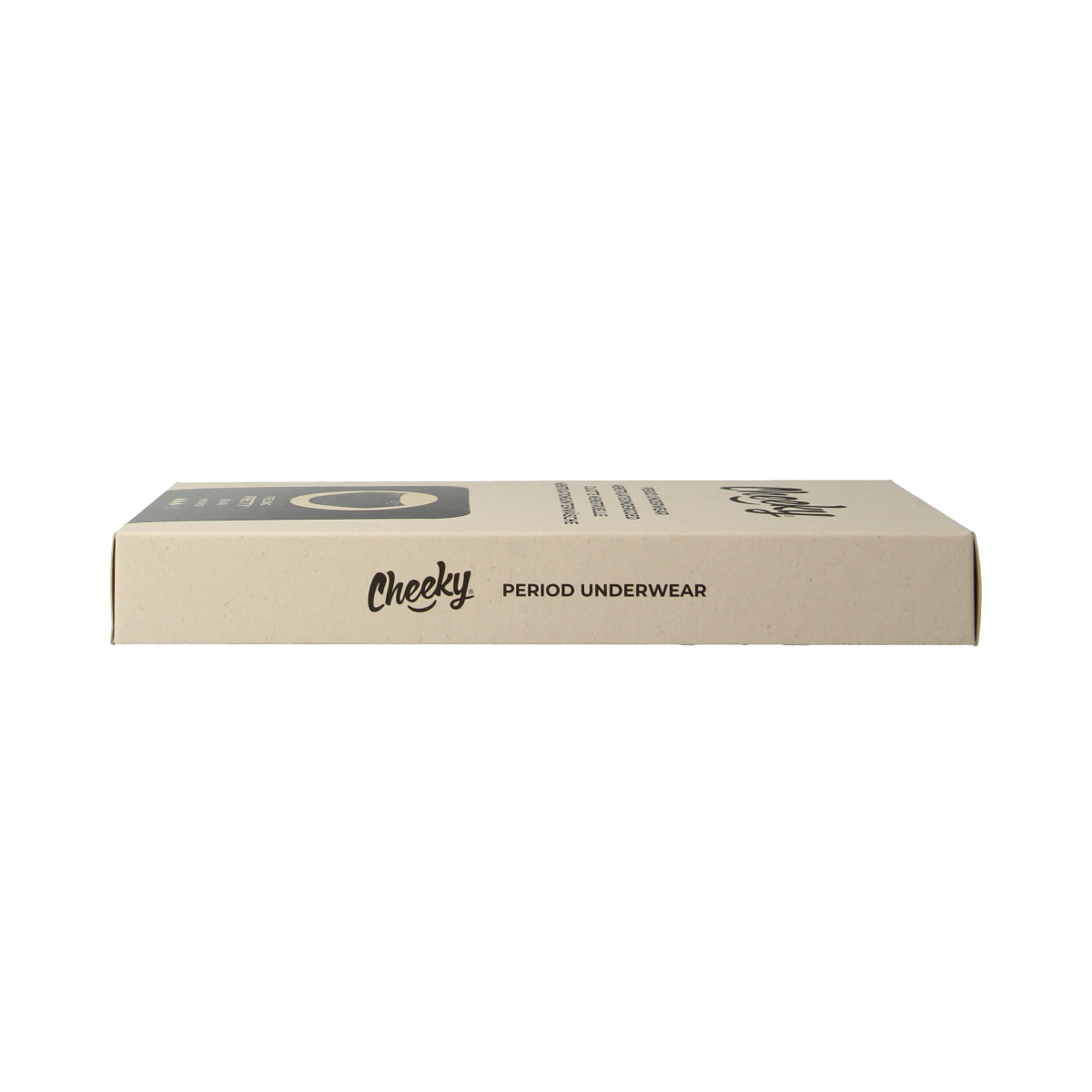 Cheeky Wipes menstruatie ondergoed Feeling Pretty, size 38-40, in white, laid flat showing the comfortable fit and breathable fabric.