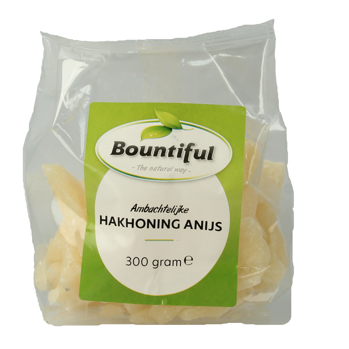 Bountiful Bountiful Hakhoning anijs honing in 300g package, featuring traditional Dutch spice blend with anise flavor.