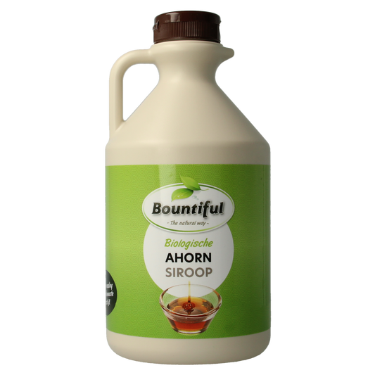 Bountiful organic maple syrup in a 1000ml bottle, natural sweetener from sugars and sweeteners category.