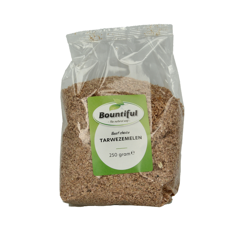 Bountiful Tarwezemelen breakfast cereal in a 250g package, showing a close-up of the wheat germ product.