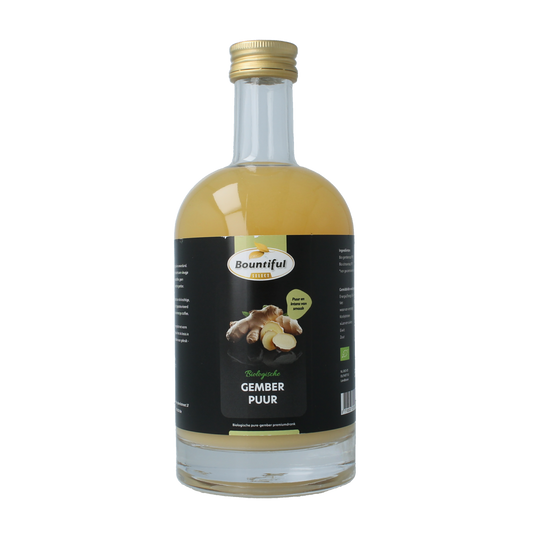 Bountiful Select organic ginger juice in a 500ml bottle, natural ginger beverage from the drink and juice category.