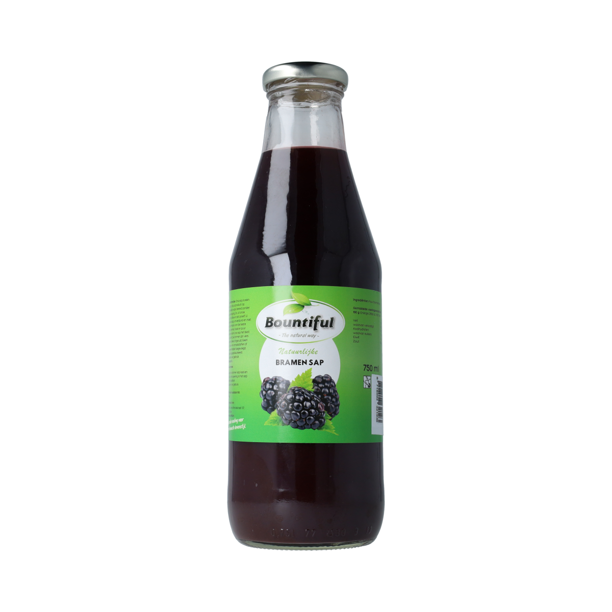 Bountiful Bountiful Bramen sap in a 750ml bottle, showing a clear liquid and label with the brand name and product details.