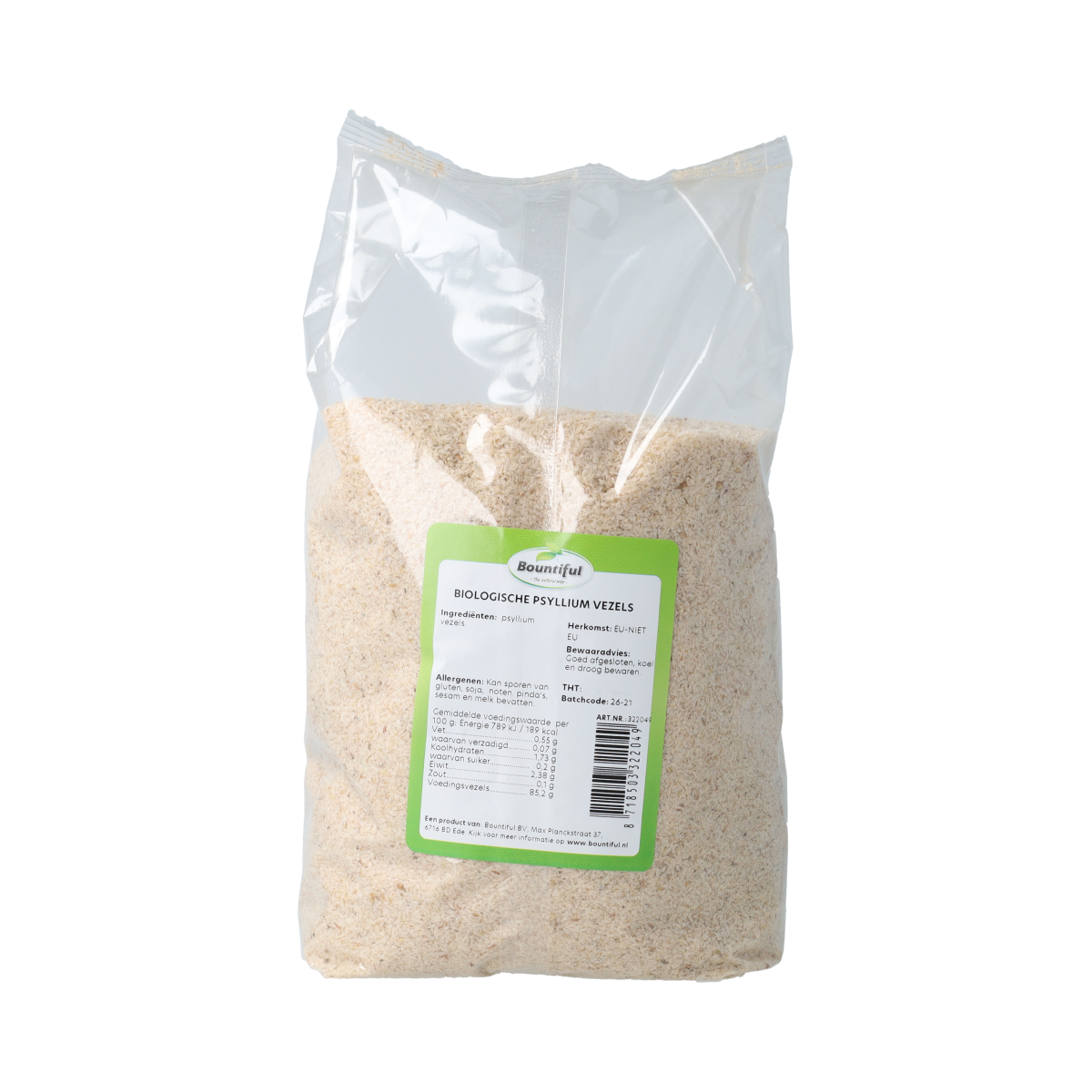 Bountiful Psyllium vezels bio 500.00 Gram